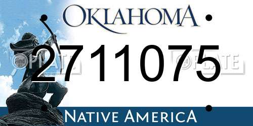 2711075 Oklahoma License Plate