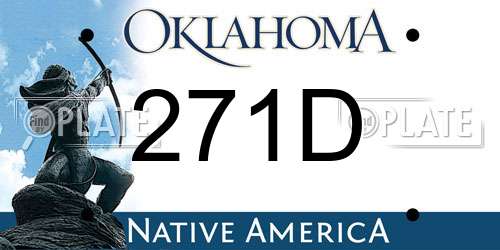 271D Oklahoma License Plate
