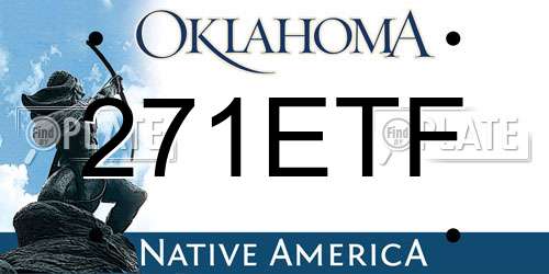 271ETF Oklahoma License Plate