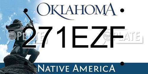 271EZF Oklahoma License Plate