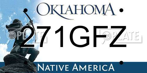271GFZ Oklahoma License Plate