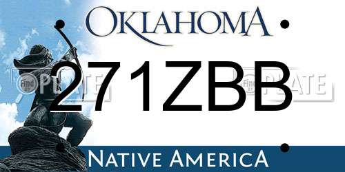271ZBB Oklahoma License Plate
