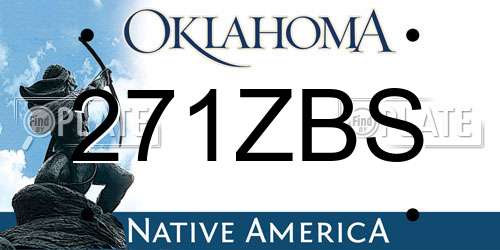 271ZBS Oklahoma License Plate