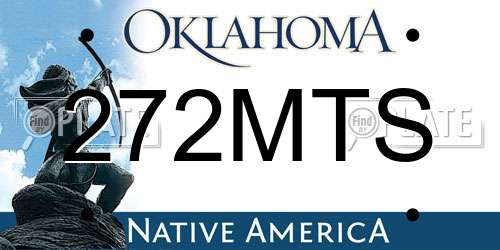 272MTS Oklahoma License Plate