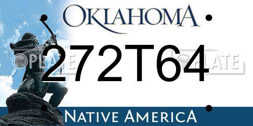 272T64 Oklahoma License Plate