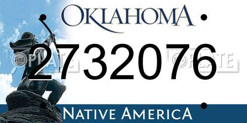 2732076 Oklahoma License Plate