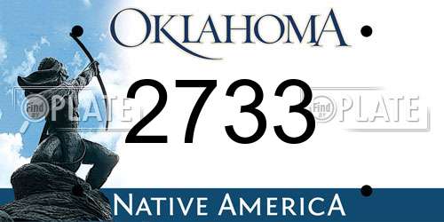 2733 Oklahoma License Plate