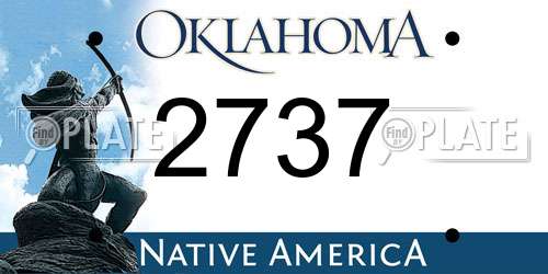 2737 Oklahoma License Plate
