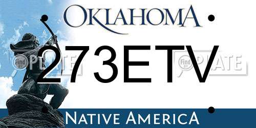 273ETV Oklahoma License Plate