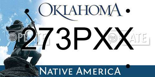 273PXX Oklahoma License Plate