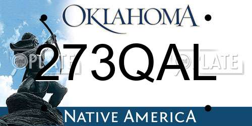 273QAL Oklahoma License Plate