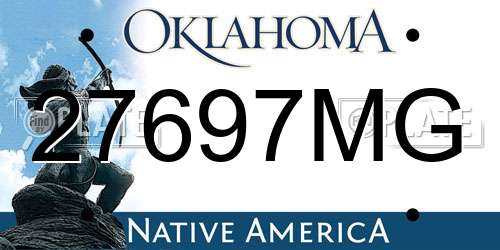 27697MG Oklahoma License Plate