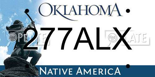 277ALX Oklahoma License Plate
