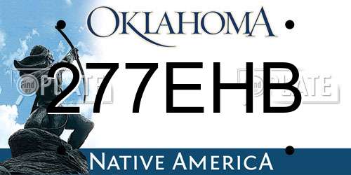277EHB Oklahoma License Plate