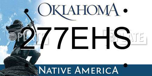 277EHS Oklahoma License Plate