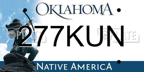 277KUN Oklahoma License Plate