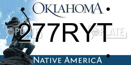 277RYT Oklahoma License Plate