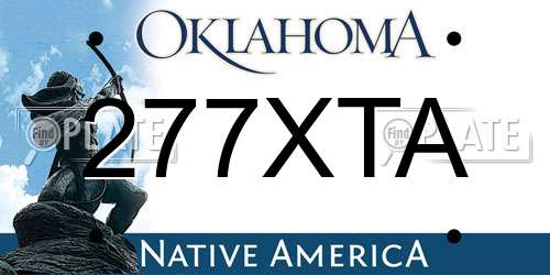 277XTA Oklahoma License Plate