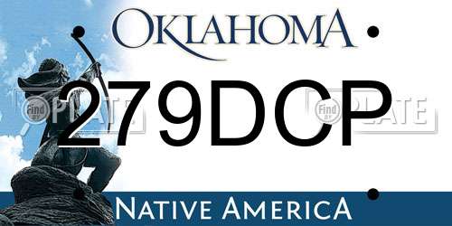 279DCP Oklahoma License Plate