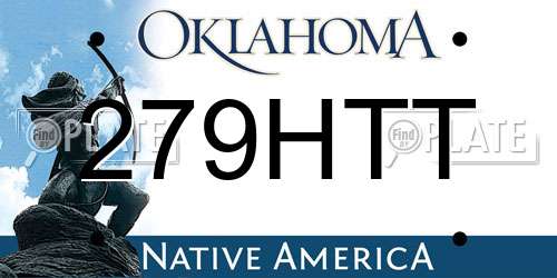 279HTT Oklahoma License Plate