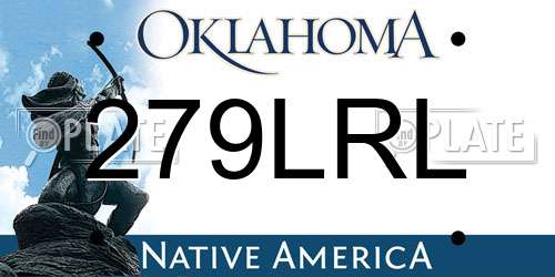279LRL Oklahoma License Plate