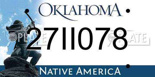 27II078 Oklahoma License Plate