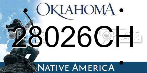 28026CH Oklahoma License Plate