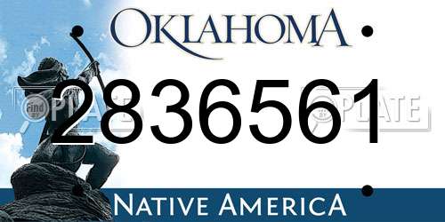 2836561 Oklahoma License Plate