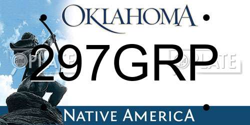 297GRP Oklahoma License Plate