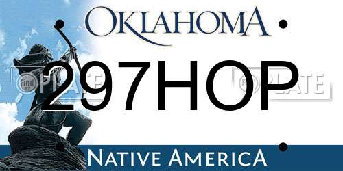 297HOP Oklahoma License Plate