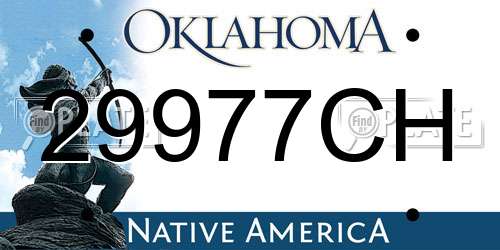 29977CH Oklahoma License Plate