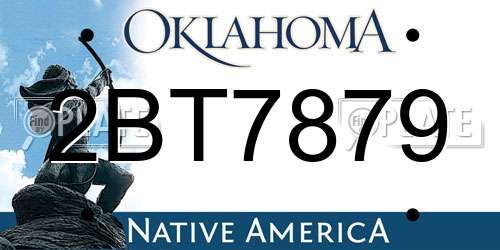 2BT7879 Oklahoma License Plate