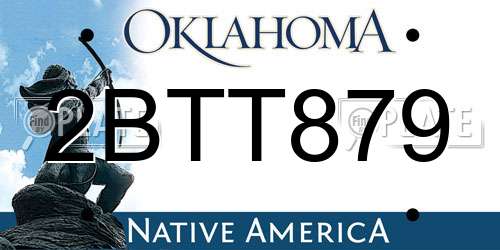 2BTT879 Oklahoma License Plate