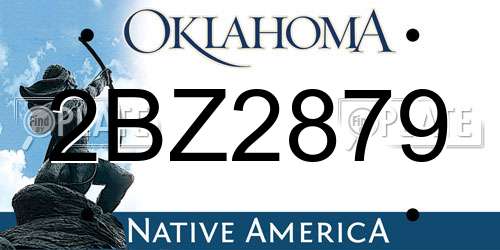 2BZ2879 Oklahoma License Plate