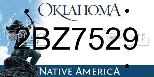 2BZ7529 Oklahoma License Plate