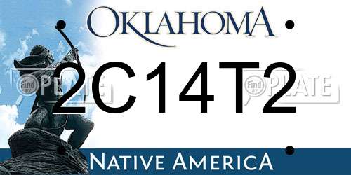 2C14T2 Oklahoma License Plate