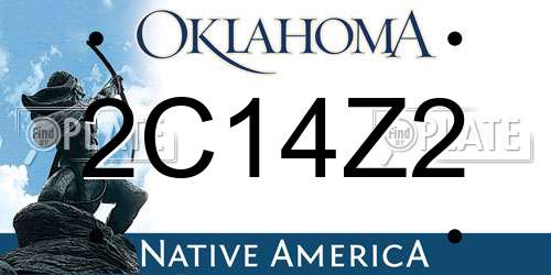 2C14Z2 Oklahoma License Plate