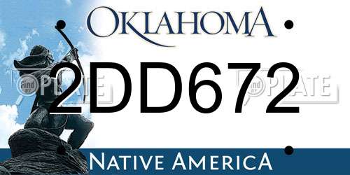 2DD672 Oklahoma License Plate