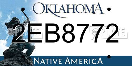 2EB8772 Oklahoma License Plate