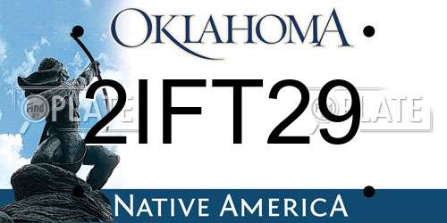 2IFT29 Oklahoma License Plate