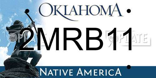 2MRB11 Oklahoma License Plate