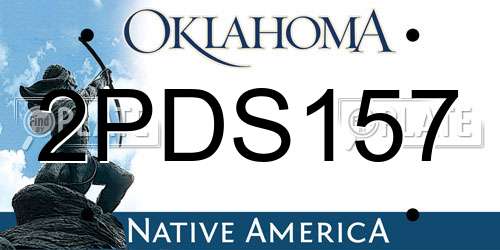 2PDS157 Oklahoma License Plate