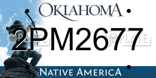 2PM2677 Oklahoma License Plate