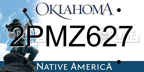 2PMZ627 Oklahoma License Plate