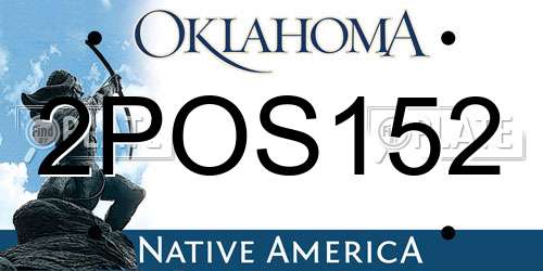 2POS152 Oklahoma License Plate