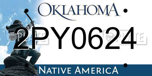 2PY0624 Oklahoma License Plate