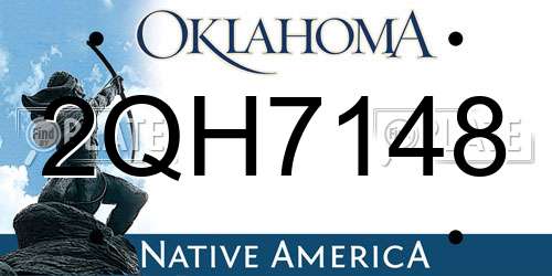 2QH7148 Oklahoma License Plate