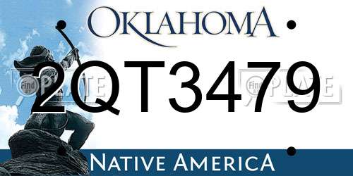2QT3479 Oklahoma License Plate