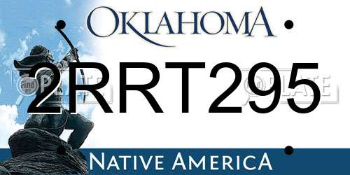 2RRT295 Oklahoma License Plate