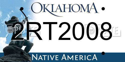 2RT2008 Oklahoma License Plate
